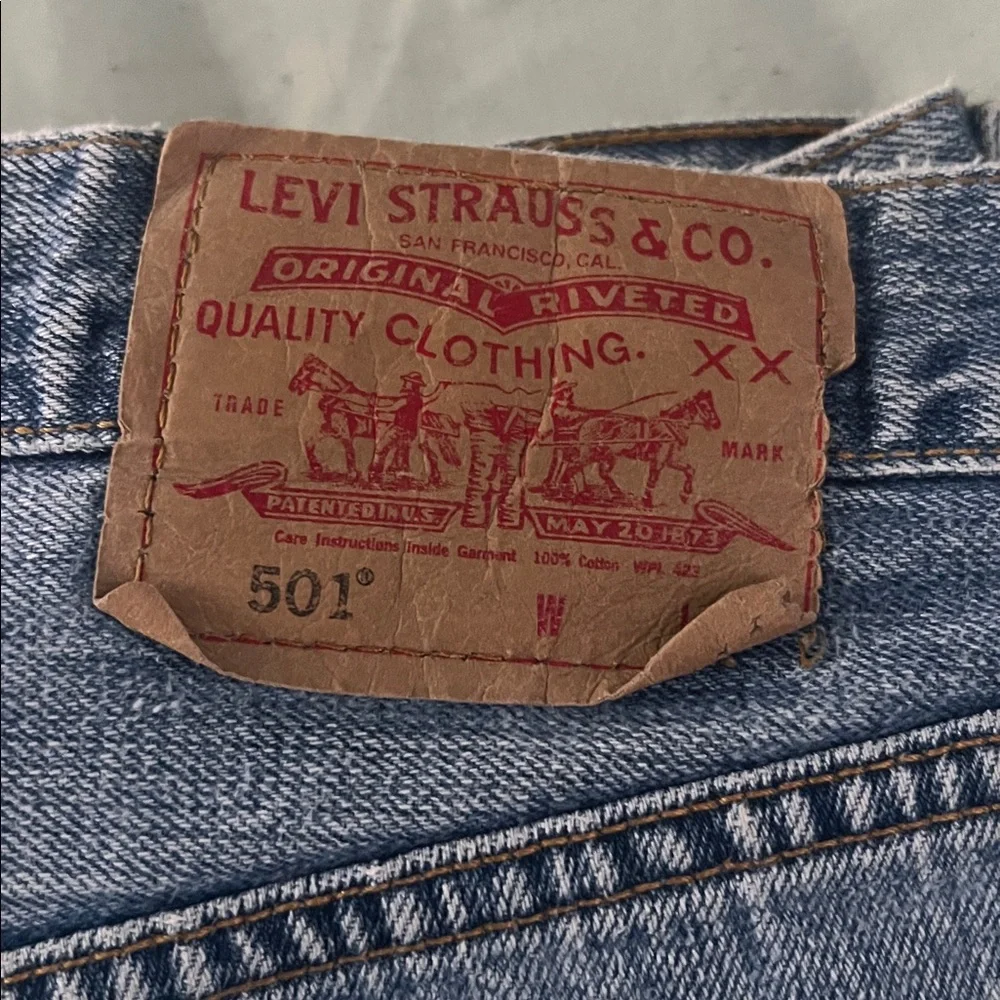 VTG Levis 501 Jeans 32x32 Button Fly Mexico 80s 90s Check Measurement No Sz Tag